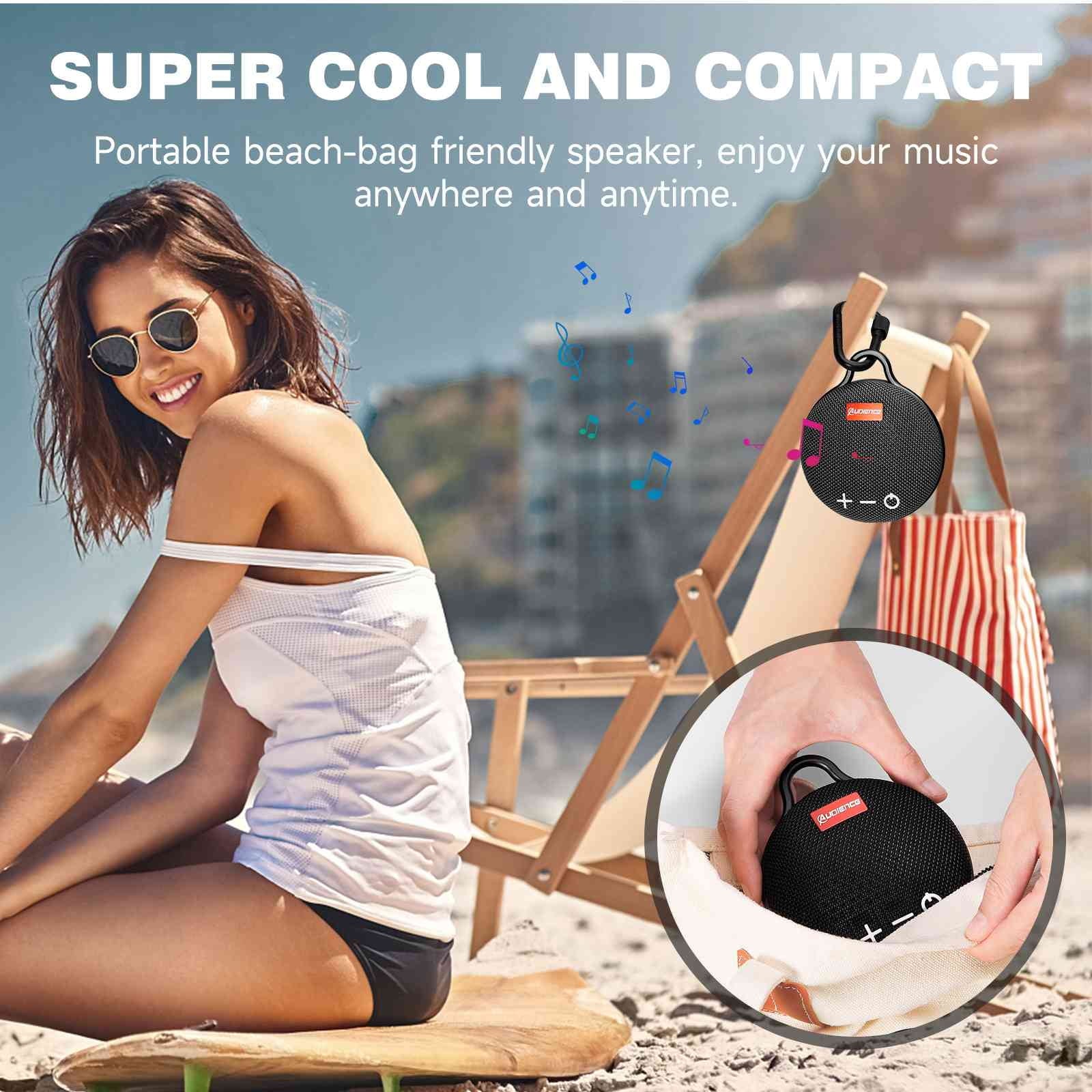 Bluetooth Beach, LG Big for Punchy Sound, Audience with Clip, UrbanX Black & Wireless Waterproof 5 Stylo 20H with Biking Boat, Pack 2 IPX7 Speaker Series Compact Speaker Playtime, Bass, Pool,