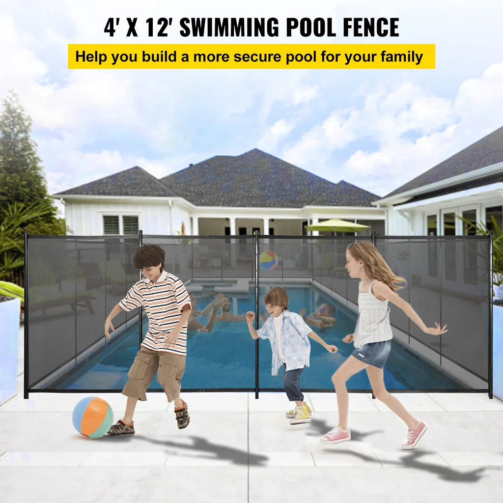 Security ft Swimming Pools Foot Pool and Inground 4 Fabric SKYSHALO Fencing Fences Fence, Pool Poles for Pool Privacy 1000D PVC x Removable Tubes, and 12 Aluminum Breathable with for Pool Fence Mesh,