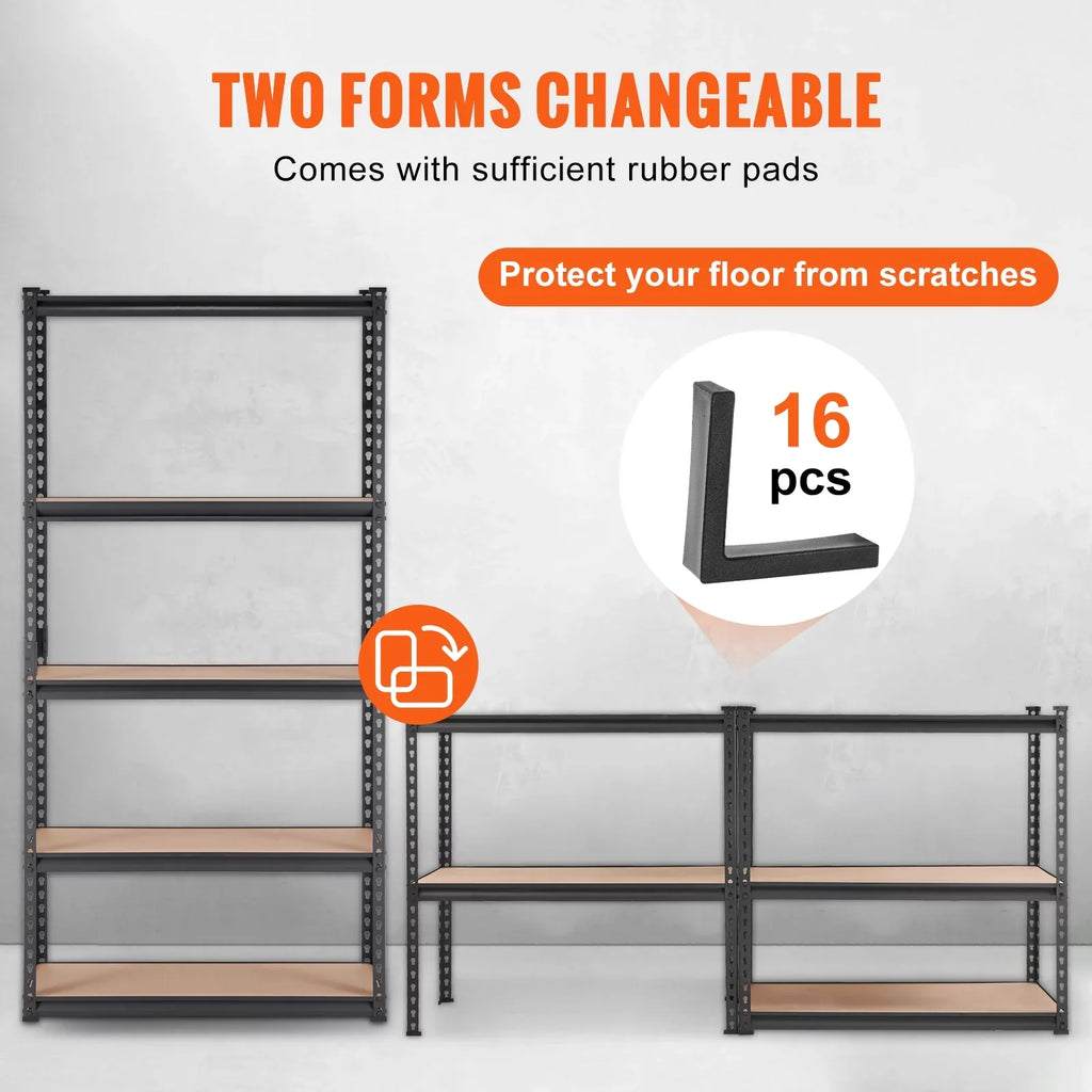 BENTISM Storage Storage Adjustable Unit Rack Shelving Garage 5-Tier lbs 2000 Load