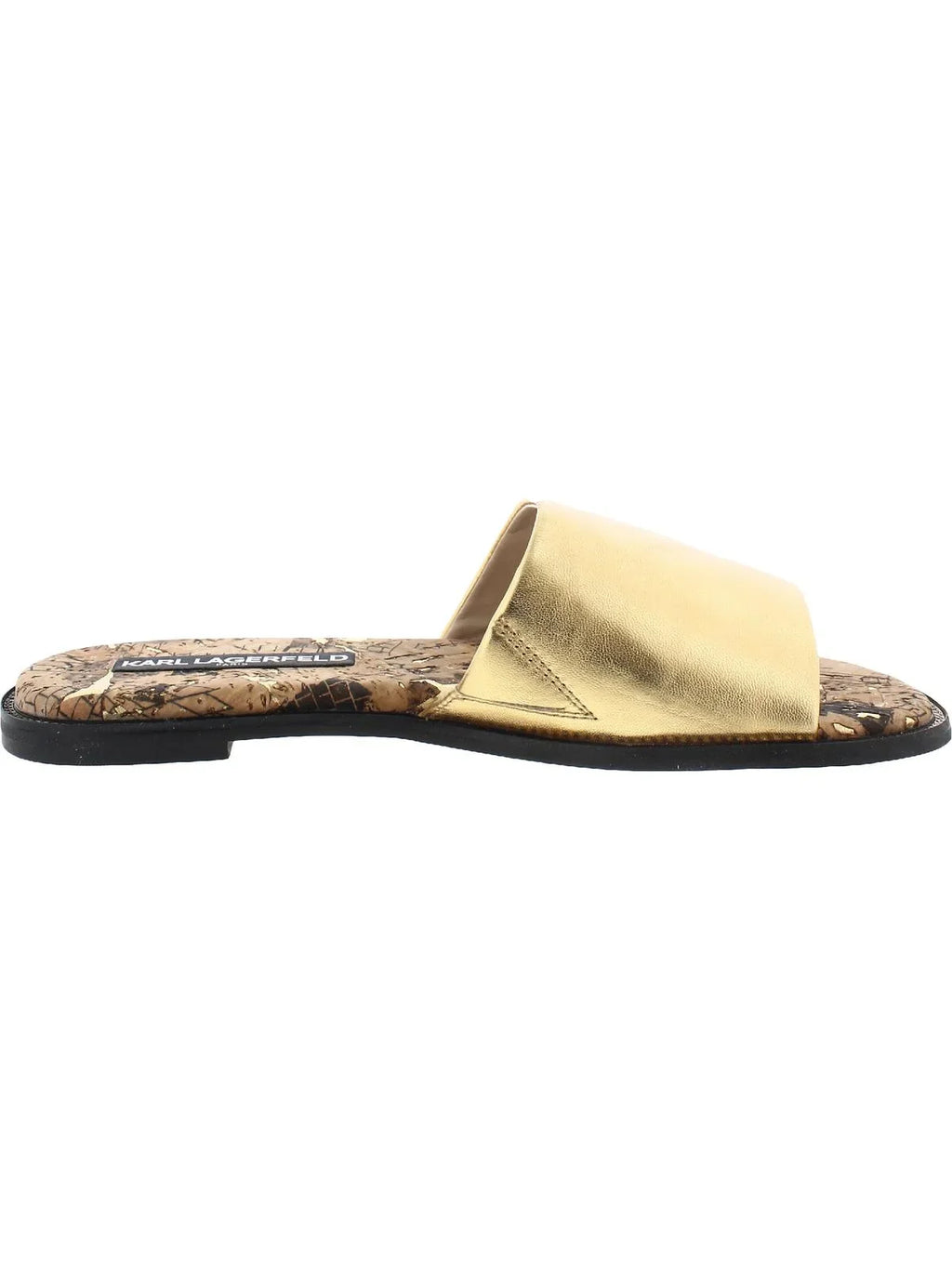 Lagerfeld Paris Cork Womens Gloria Flat Leather Sandals Karl