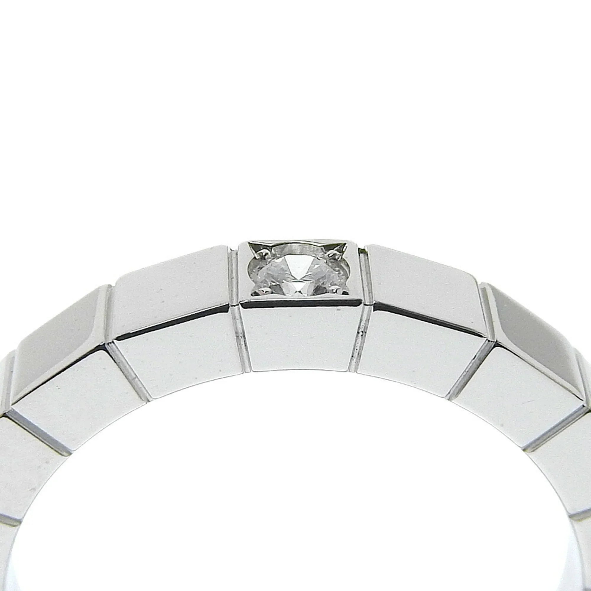 Lanieres Diamond Women's Gold White Ring CARTIER K18 Cartier 1P Pre-Owned x I220823087 (Good) 5.8g Approx.