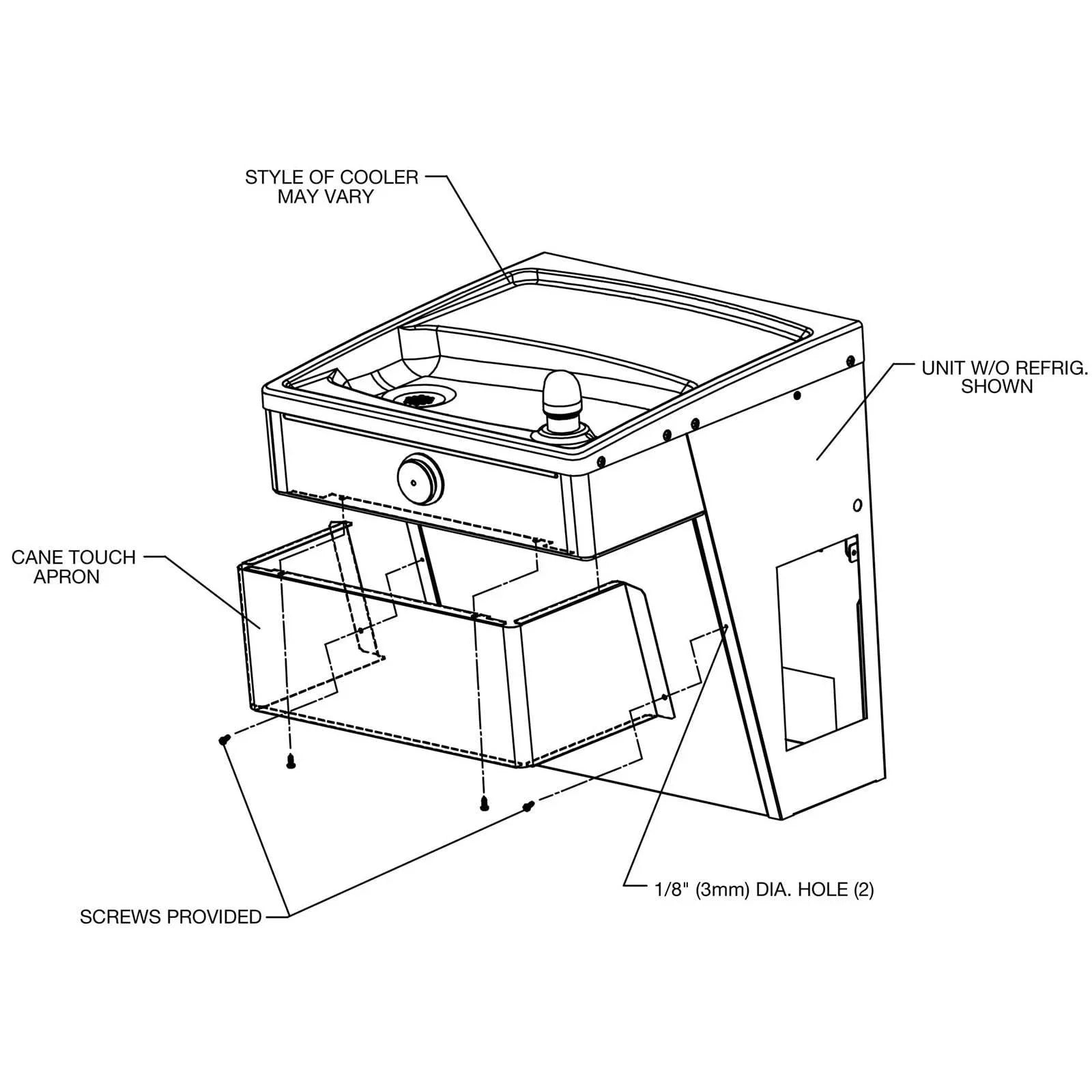 Cane Stainless Steel 98324C Elkay - Accessory Apron Kit