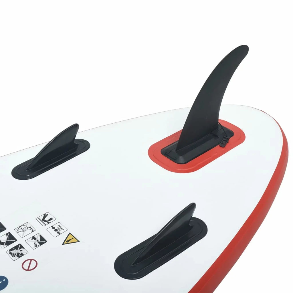 Set Surfboard Board Red Inflatable Paddle and White Andoer