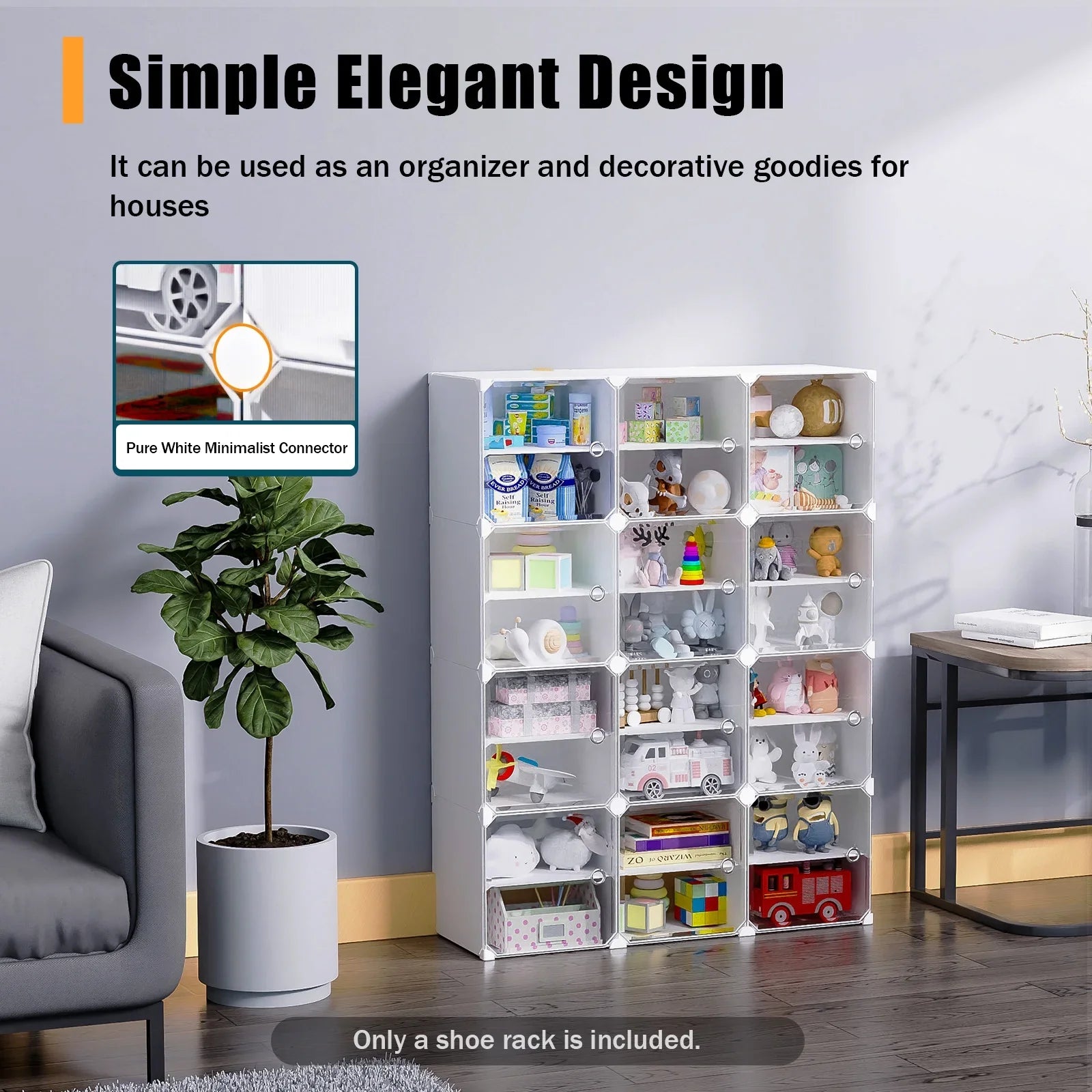 for Shoe Entryway Storage Pairs Modular Tiers Closet Hallway 12 Bedroom 96 Shelf 48 Tower Cubes Shoe Cabinet White Stand Organizer Boxes, Shoe Plastic Storage Rack