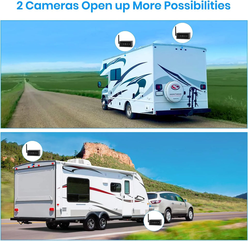 Camera Backup Back View Wires Camara, Installation Vision System Rear 1080P Car,Truck for Camera Only,No Solar4 RV Wireless for up Night AUTO-VOX IR