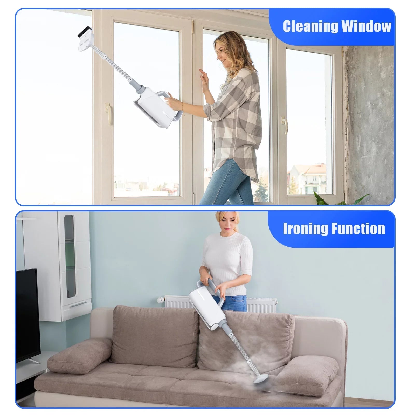HeadFloor Steamer Mop Water2-levelWith Electric 370ml Floor Clothes Cleaner Cleaner Spirastell 370ml 3 Brush2-levelHandheld 3 Clothes mop, WaterWindow