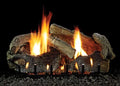 Aged Manual 30" Stacked Burner, Slope Logset VF/V with NG Glaze Oak