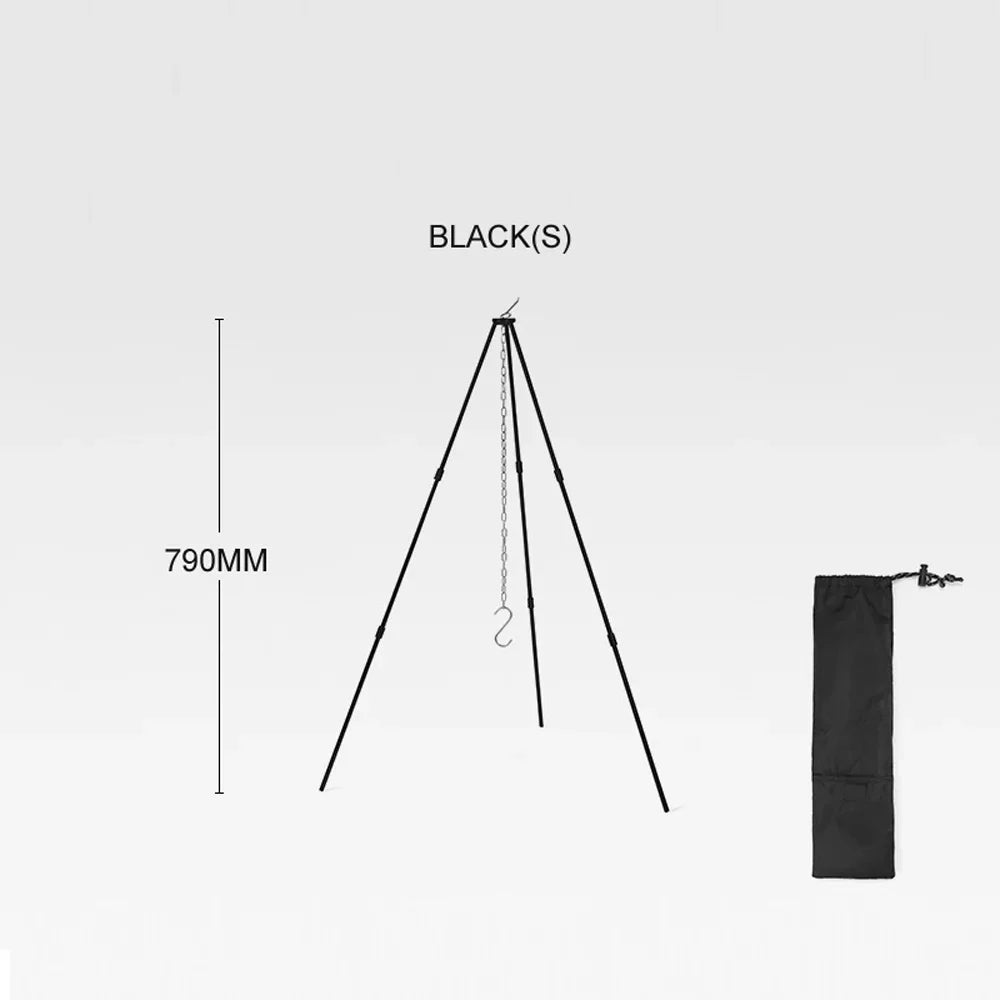 Bonfire Pot Bracket Portable for Tripod Picnic Folding Detachable Arealer Campfire Hung Stand Alloy Camping BBQ Aluminum Rack