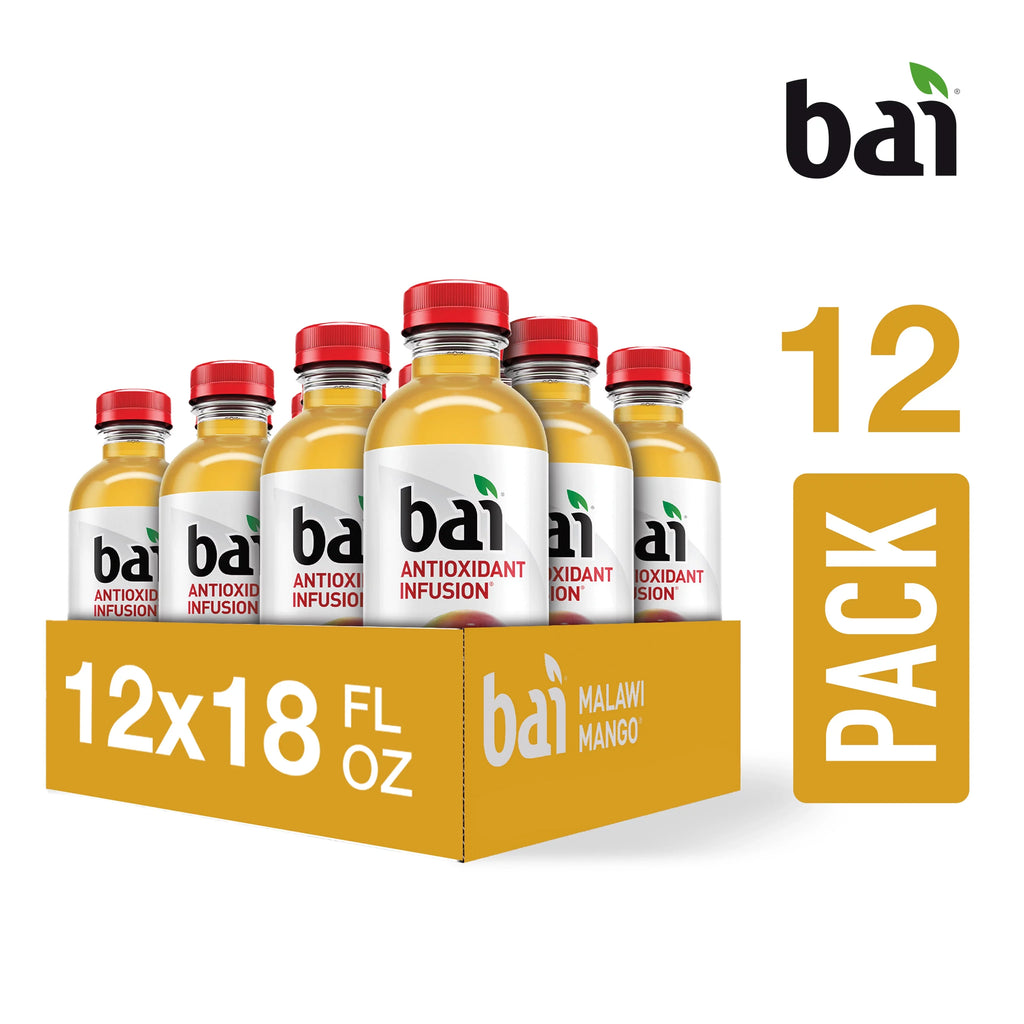 Oz, Gluten-Free, Bai Bottles Infused 12 18 Drink, Mango, Fl Pack Malawi Antioxidant