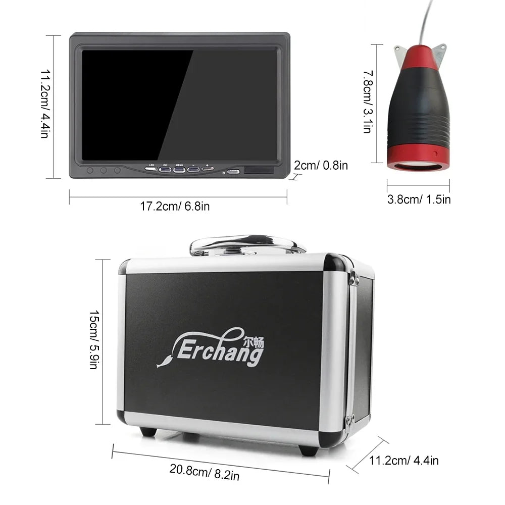 Portable Erchang Fish Inch and Video Finder Fishing Sea Fishing Lake DVR Underwater 7 for Camera -