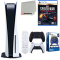 Disc) Bundle Morales Miles 5 and Sony Kit Extra Midnight Version Ultimate PS5 Playstation Starter Cloth with Edition, Disc Cleaning (Sony Black Launch Media Controller, Accessory Remote, Spider-Man: