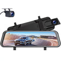 IPS Black Mirror Rear Waterproof Camera Cars 1080P Camera with 10-inch Screen Cam Full for View Mirror Backup Touch Dash