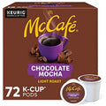 K-Cup Coffee 72 Mocha, Pods, Coffee, Keurig Chocolate Flavored Count Mccafe Single Serve