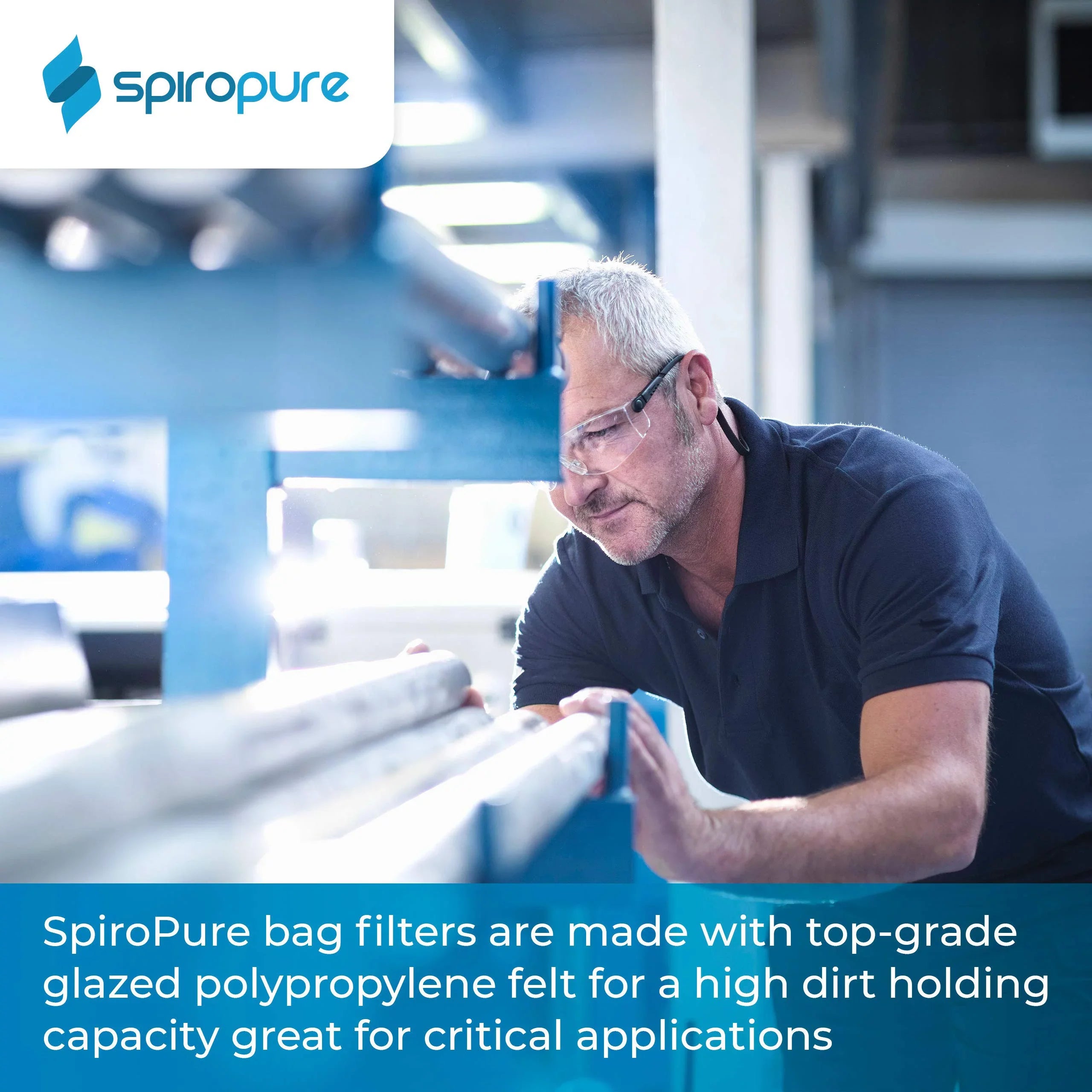 Bag 155387-03 of Micron SP-BP-410-10 (10”) 10 BP-410-10 (Case Polypropylene Liquid #3 Felt Glazed SpiroPure 40) Filter
