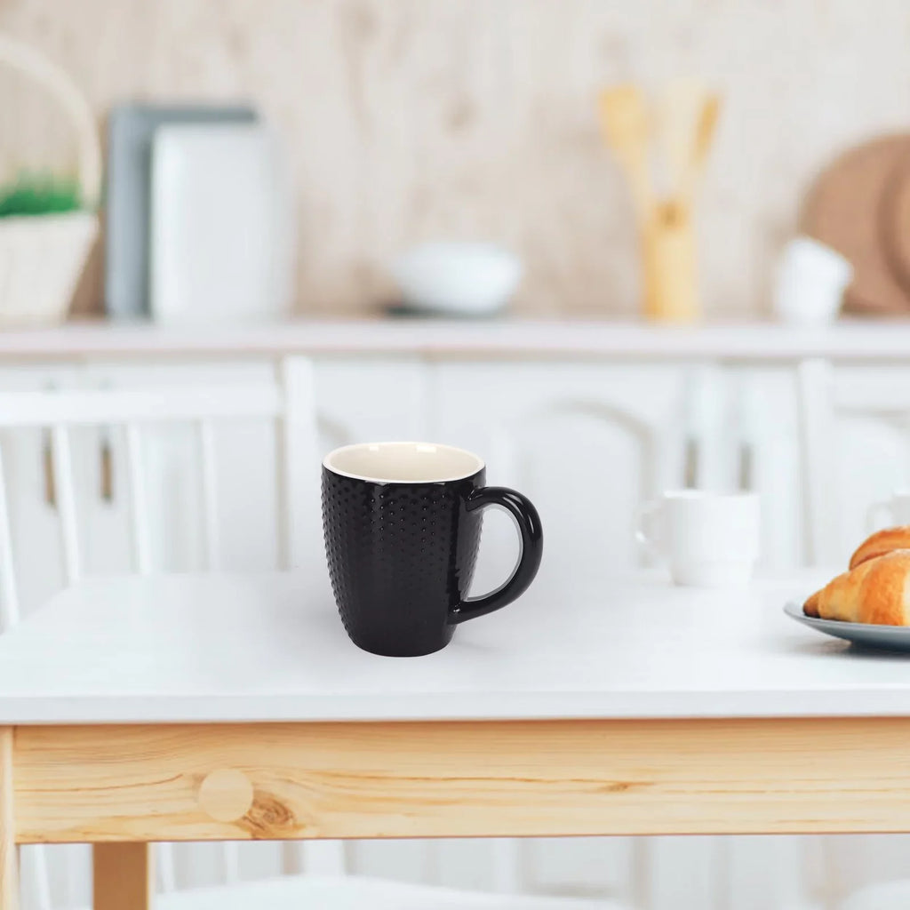 Milk, Coffee Set, Mug 11.95 6 Cup Coffee, Pack Black, Floz Ceramic, Coffee Water, for