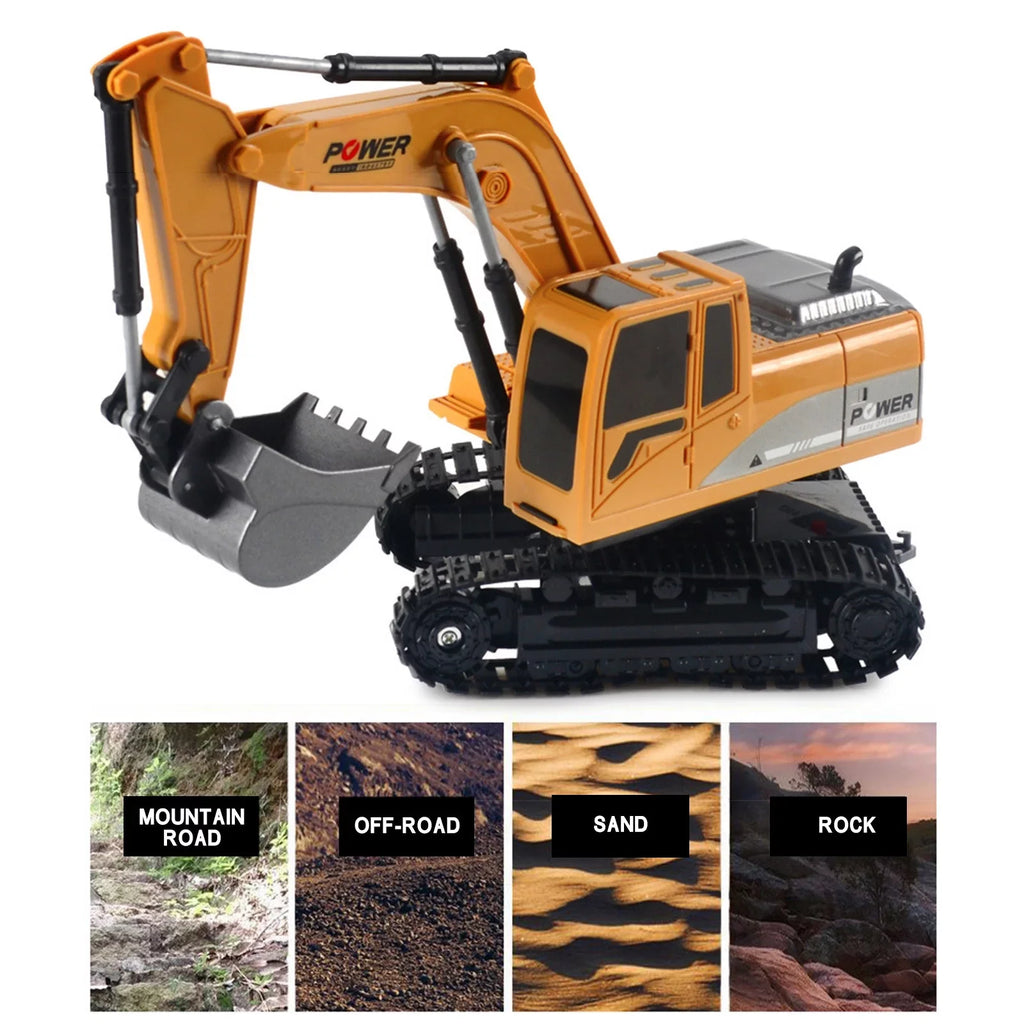 Electri RC Engineering Mini Trucks Christmas RC ExcavaTOr Alloy YHAIOGS Car 1:24 Plastic