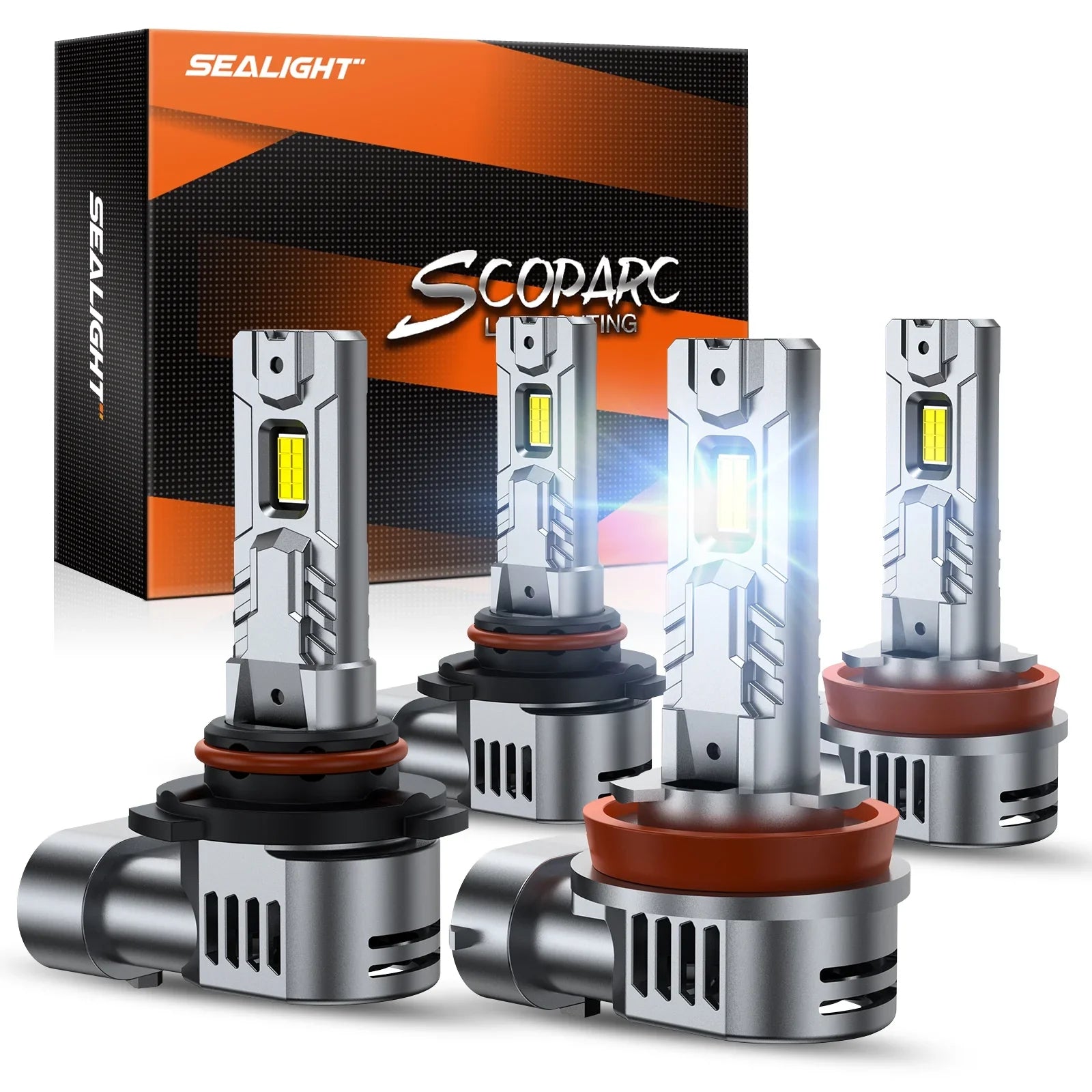 Combo, LED 6500K Cool White, 30000LM Sealight Bulbs 9005 Bulbs H11 H9 HB3 H8 LED Light