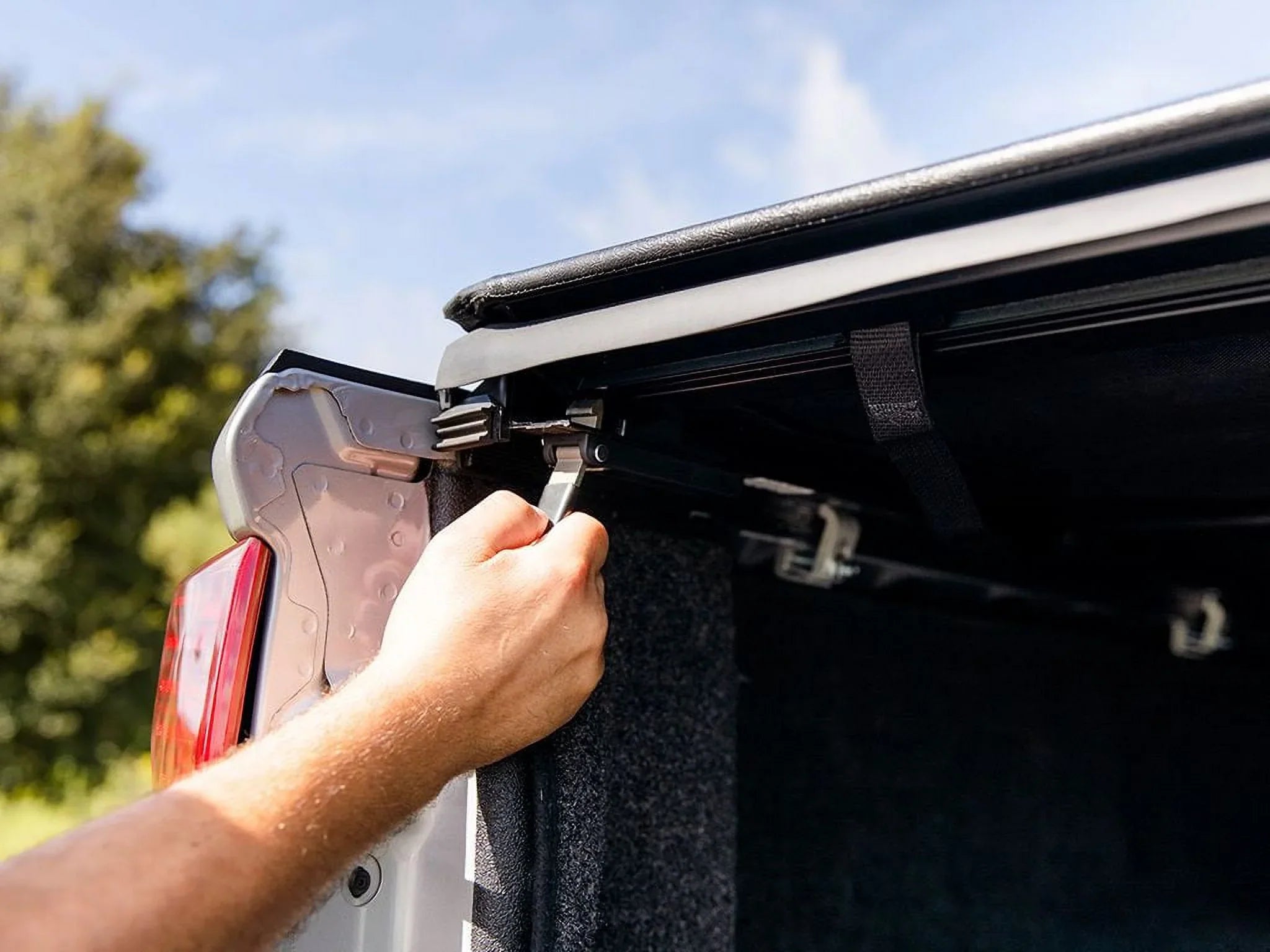 Rail Gator Tonneau System Roll-Up Bed SRX Tundra w/ by 2022-2024 Cover Toyota 5'7" Compatible with RealTruck Deck