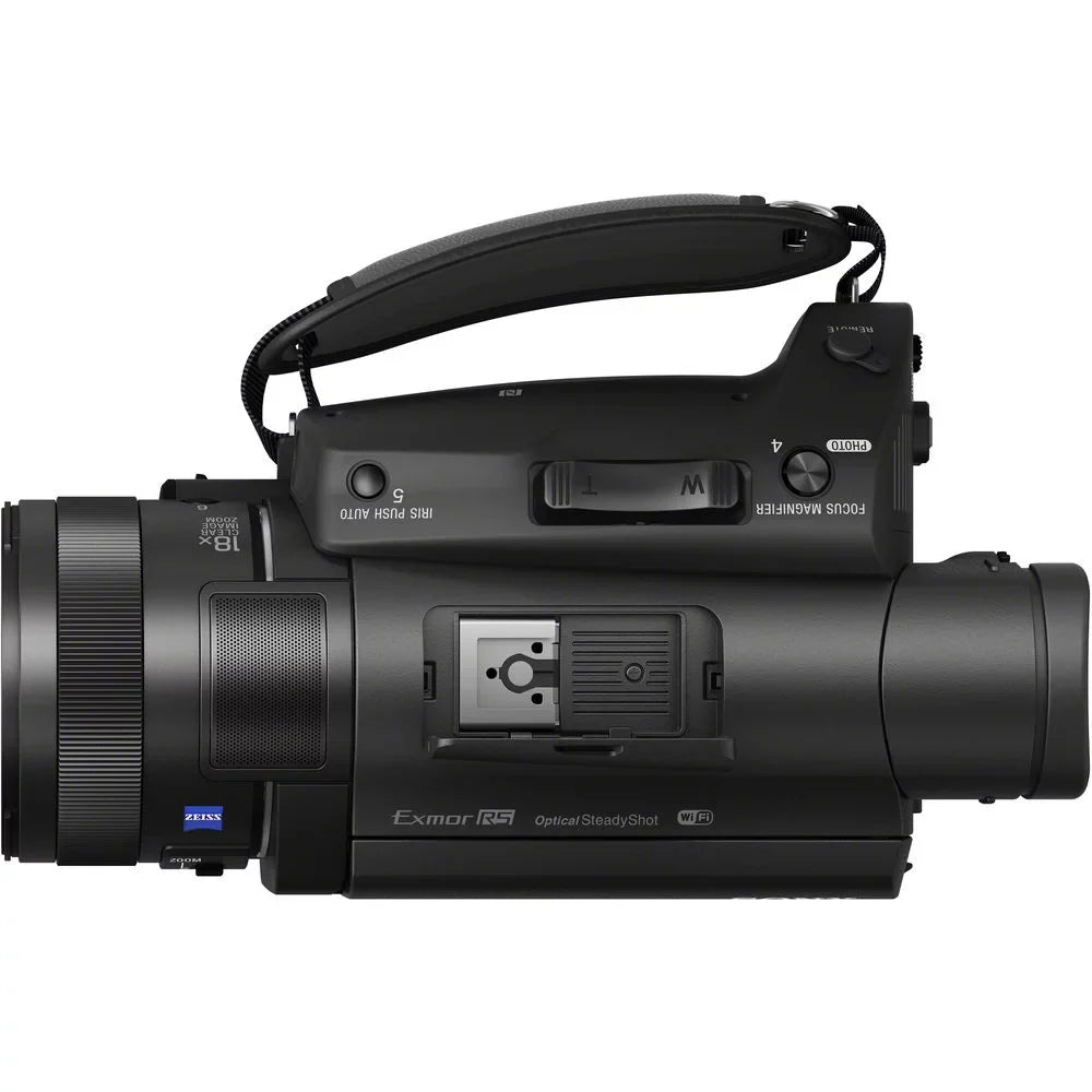 Camcorder HD M + Sony Card Handycam Extra Video Case 2 Memory Camera Batteries 128GB Charger FDR-AX700 and + + 4K +
