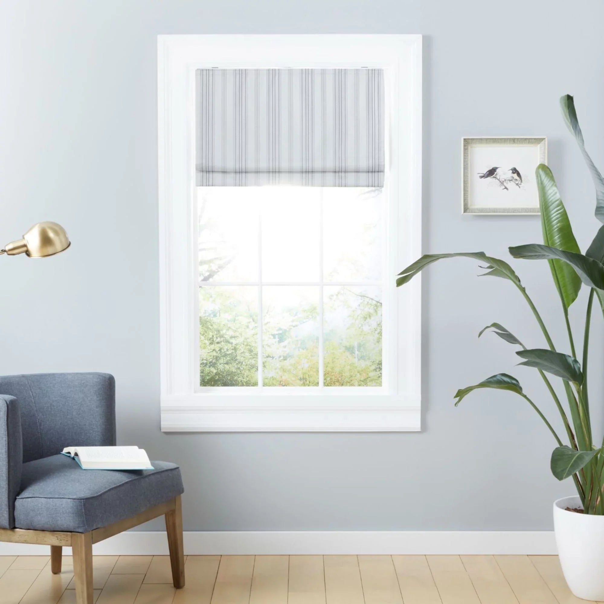 Grey 34"x64", Blackout Ricardo Shade, Exclusive Home Total Roman