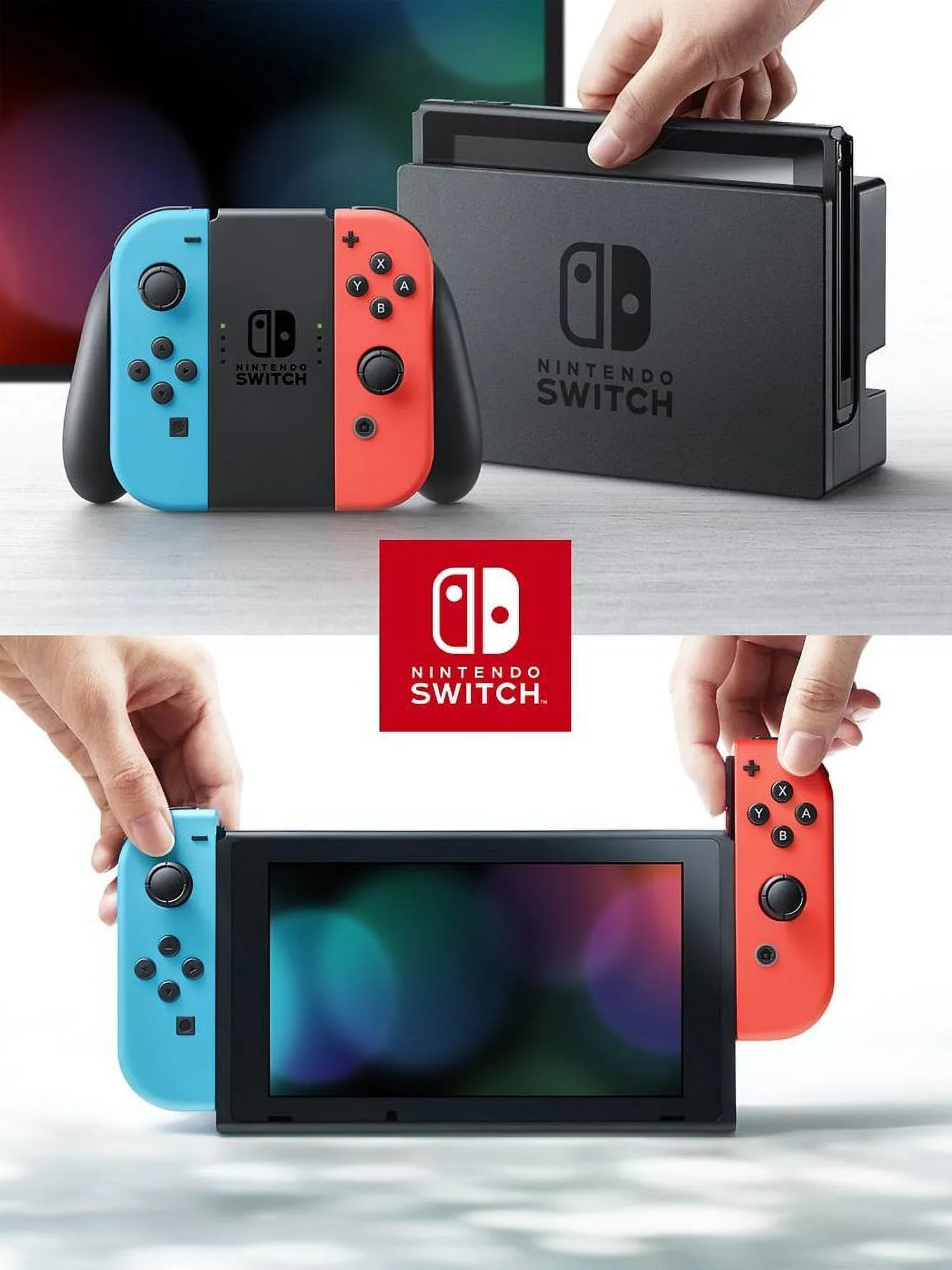Joy-Con Red Nintendo Blue Console,Super Life Bundle: Super Mario Kart Switch Battery Deluxe 8 and 32GB Deluxe 8 Mario Travel Improved Case and Kart
