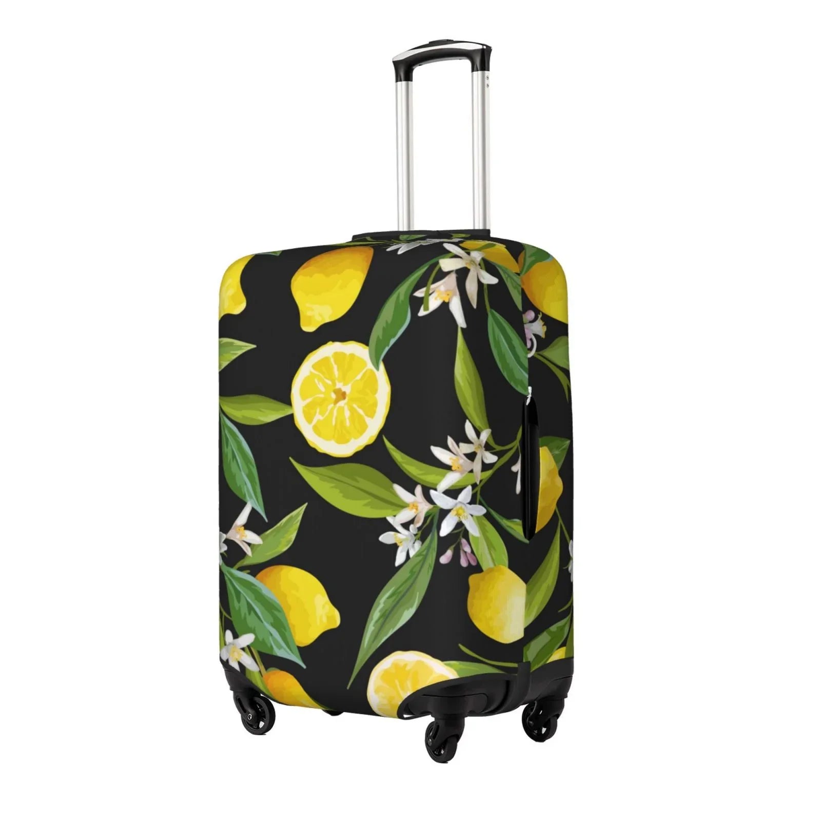 Luggage Flowers Adobk Suitcase Cover, Washable And Leaves Lemon Fruits Luggage Women Cover, Men, Suitcase Covers For Protector Accessories-Small Travel Stretch Suitcase For