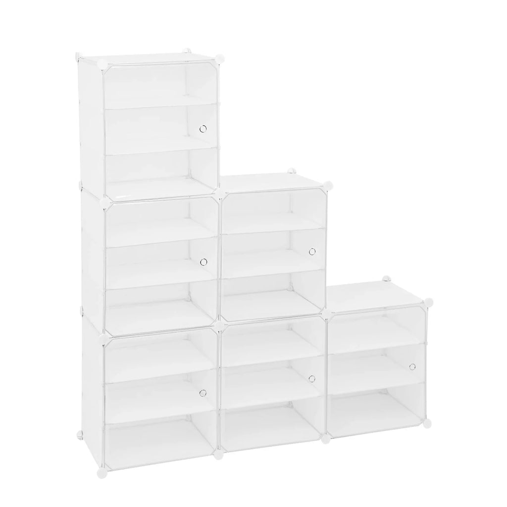for Shoe Entryway Storage Pairs Modular Tiers Closet Hallway 12 Bedroom 96 Shelf 48 Tower Cubes Shoe Cabinet White Stand Organizer Boxes, Shoe Plastic Storage Rack