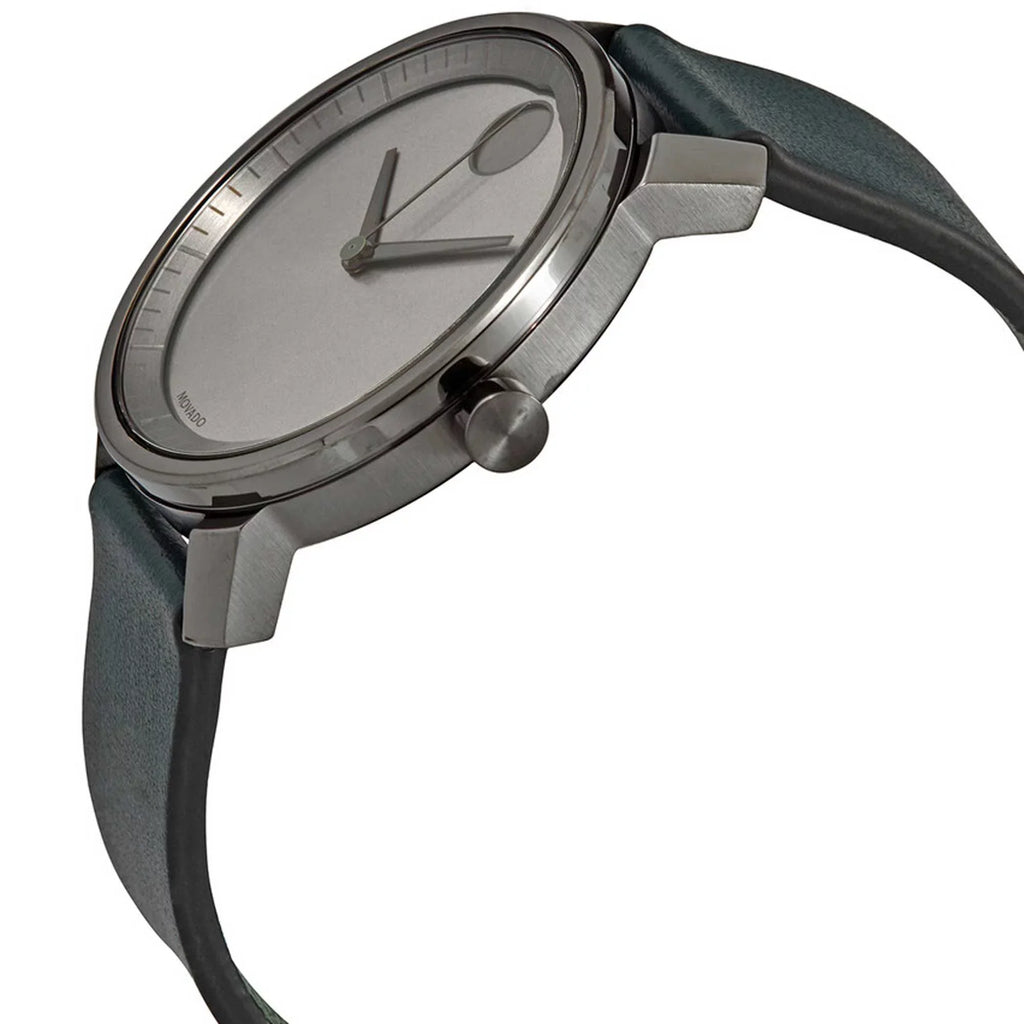 Quartz Mens Movado Strap Gunmetal Watch Dial Forest Green Leather Bold (3600570)