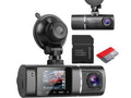 G-Sensor Infrared Car Rideshare Cam Recorder Loop Kit Driving Inside with Dual Night Hardwire for WDR Recording Vision Cabin FHD Dash 1080p+1080p Front Camera Taxi Included