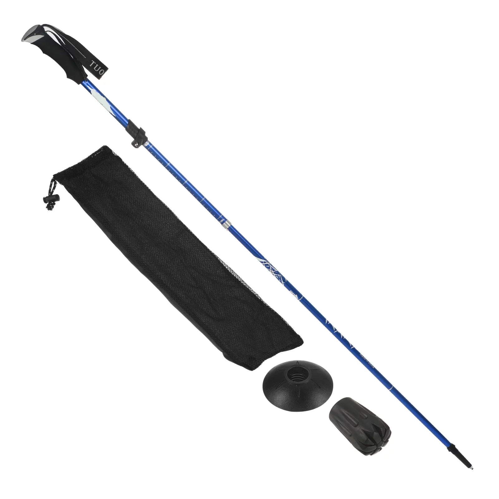 Aluminum Blue Dark Hiking Pole Alloy, Uxcell Inch Trekking Collapsible Poles, 51