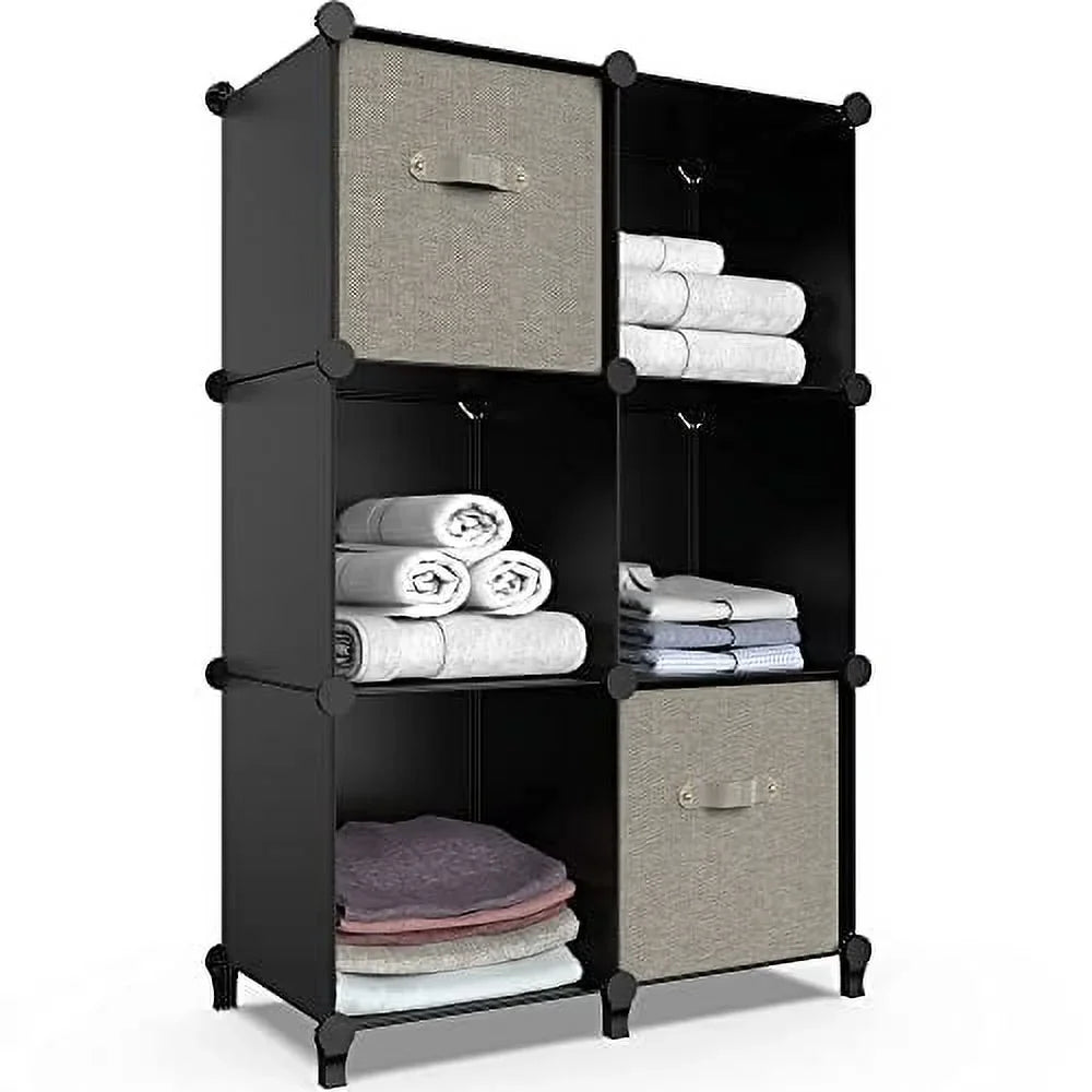Organizer Shelf Storage Bookshelf,Storage for Bookcase Cubes 6-Cube Bedroom,Bathroom Kids,Closet, HOMIDEC Storage Cabinet Organizer Organizer, Cabinet Closet