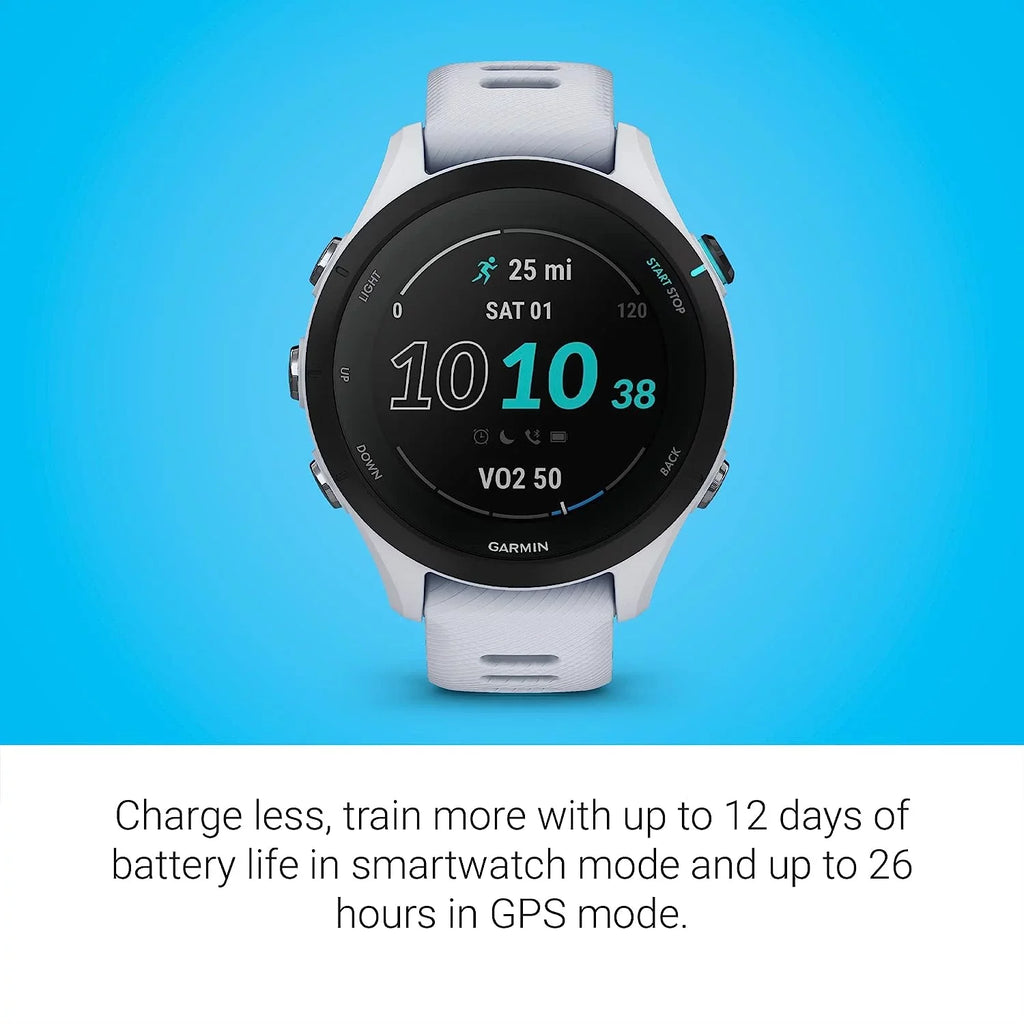 Base, Kit Smaller Smartwatch Charging 255S Garmin Insights, USB GPS Running Forerunner Car/Wall Cleaning 6Ave Whitestone Long-Lasting Advanced Adapters Music, Music, Battery, & with with