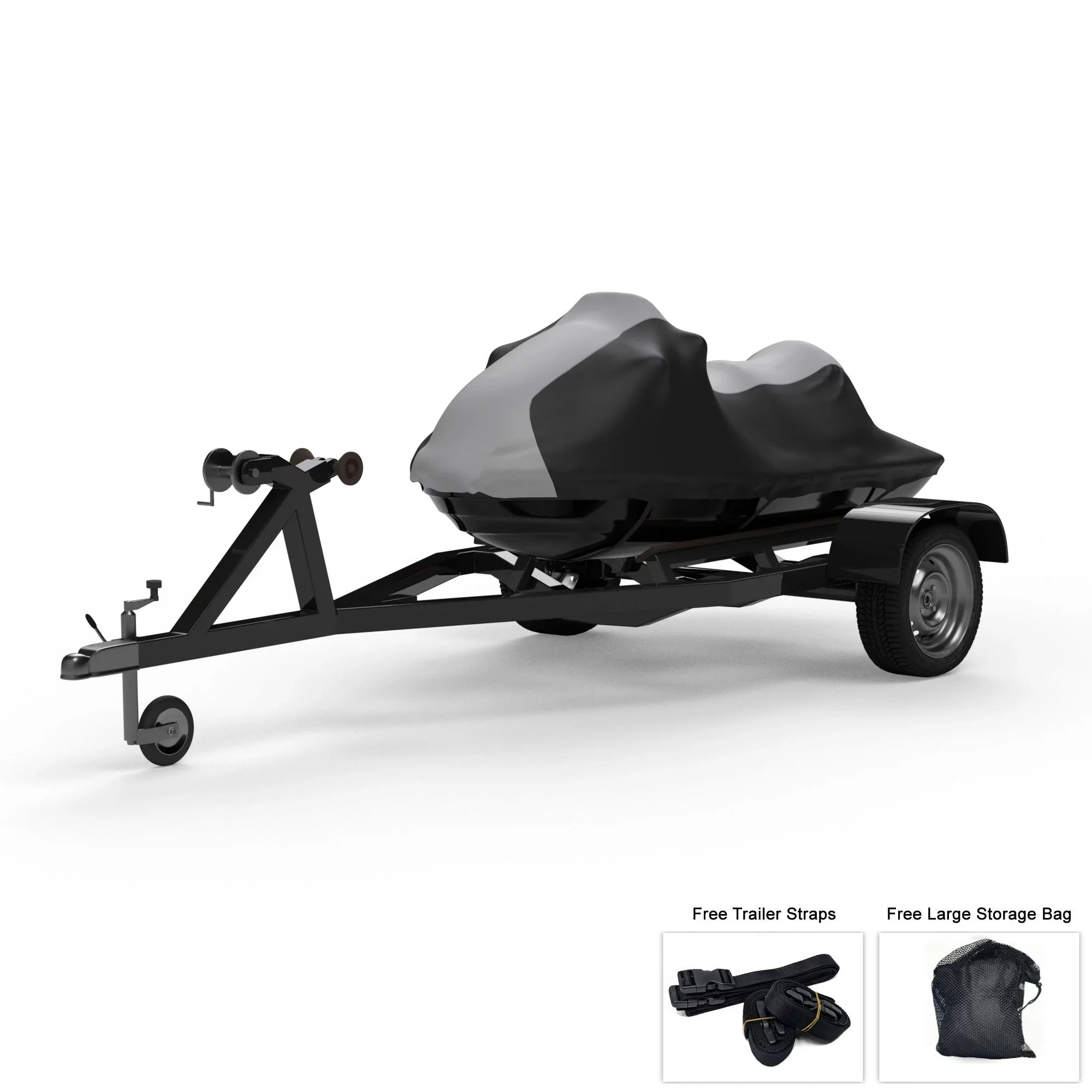 Includes UV Jet And GRAY Storage - from / - Protects - More! And - All Color Weatherproof Rain, SEA Trailerable Cover For Ski Sun, 1997-2000 Rays, DOO Trailer Bag Black Weather Straps GTi