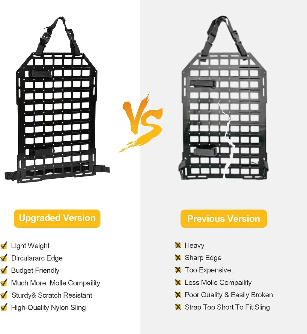 Rigid Vehicles Seat Truck Molle for Panel Storage Universal 21.3"*14.2" Seat Back Car 2x Organizer Back Tactical Organizer