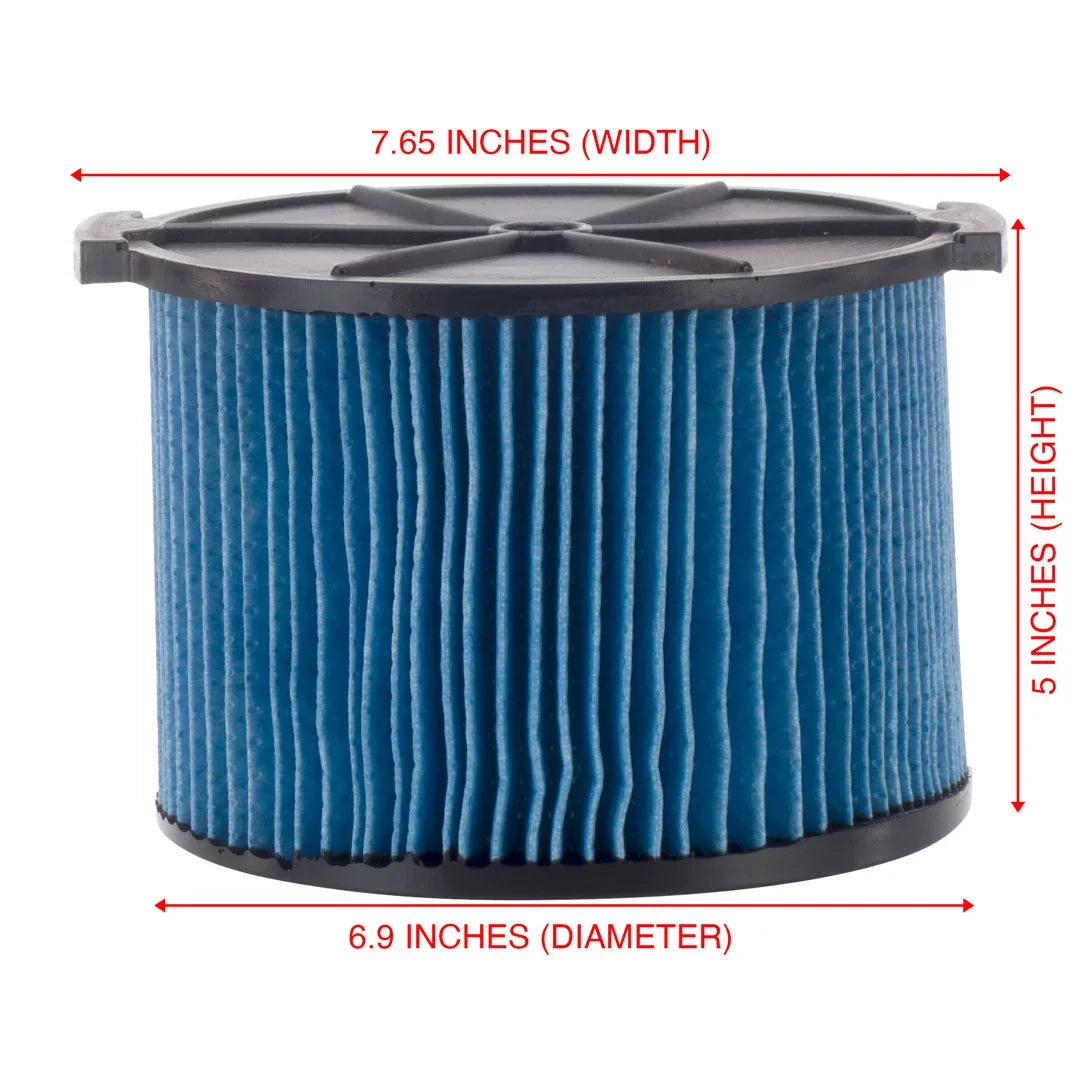 Filter RIDGID 3-Layer with Replacement Vacuums Compatible Portable & 26643 Dry Part Pack 3-4.5 Wet Dust 7 Cartridge Fine Gallon VF3500