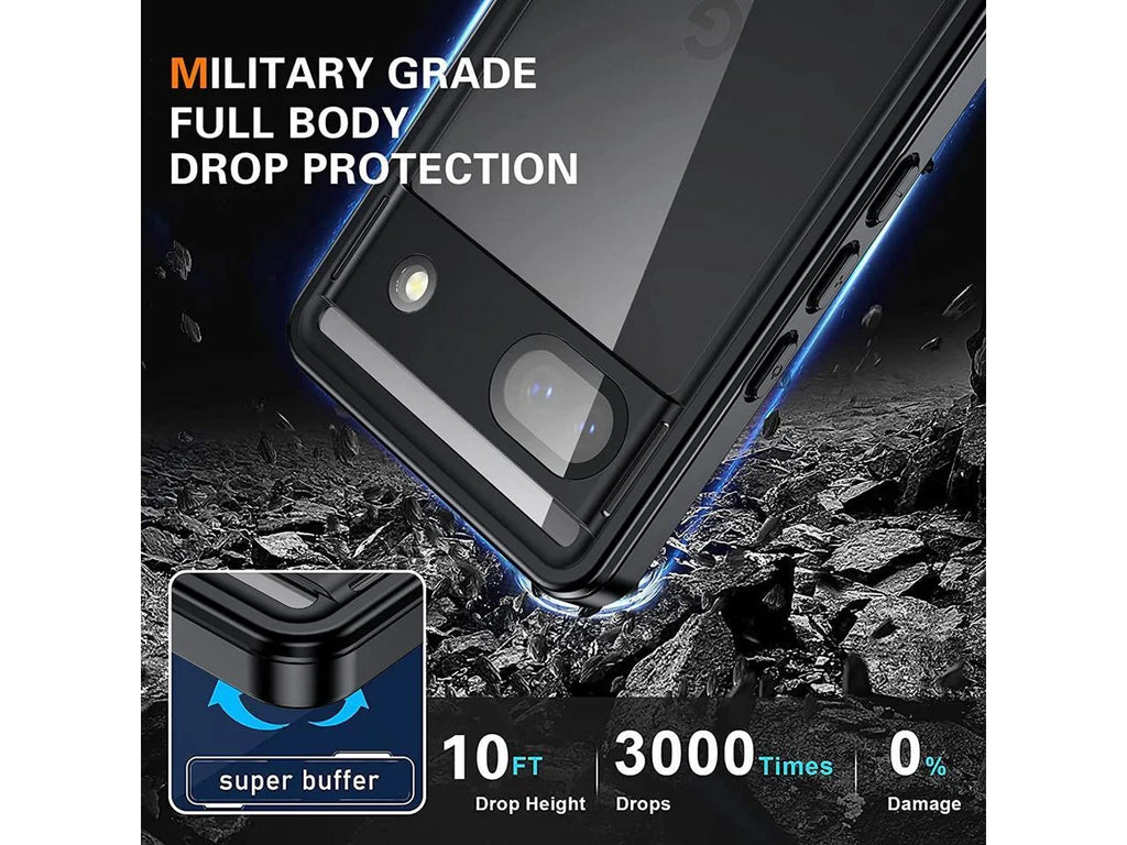 Case Waterproof with Screen Waterproof Underwater Pixel Google Shockproof 6A IP68 Back Case, Pixel 6A 5G for Google Clear Protector Cover Protective