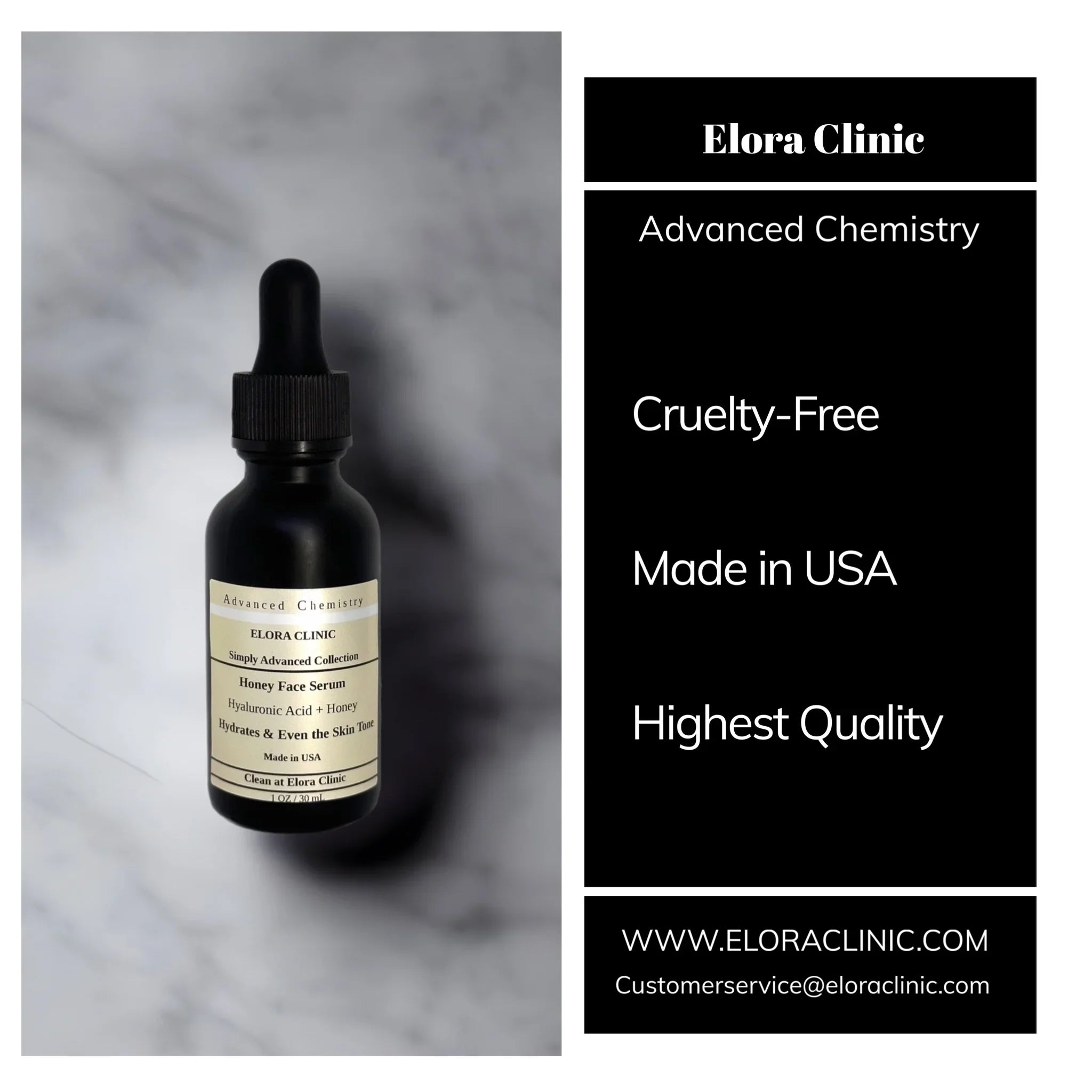'- Hydrating Hyaluronic Honey Oil Free Elora Serum Deeply Honey Honey Based Acid Hyaluronic - + Water Acid Clinic - Serum - and
