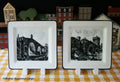 Ceramic Square Charming Old 2 Cocktail World Italian New Brunelli Plates Touch Bridge by Salad 8"