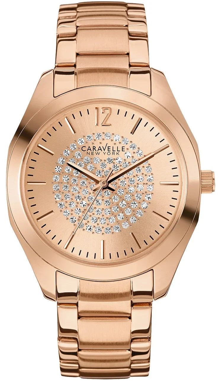 Rose Women's - Watch Bracelet and Caravelle 44L160 Stainless Gold Case Steel
