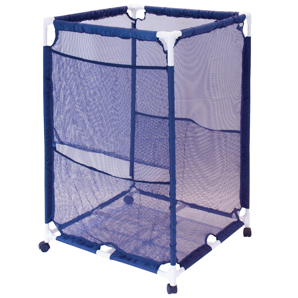Blue, Bin, Medium, x Equipment L PBFT-1513 PB-M200, Style Mesh (25.4" - 25.4" 40" Pool W Rolling Pool Storage H) Organizer Pool Bins X
