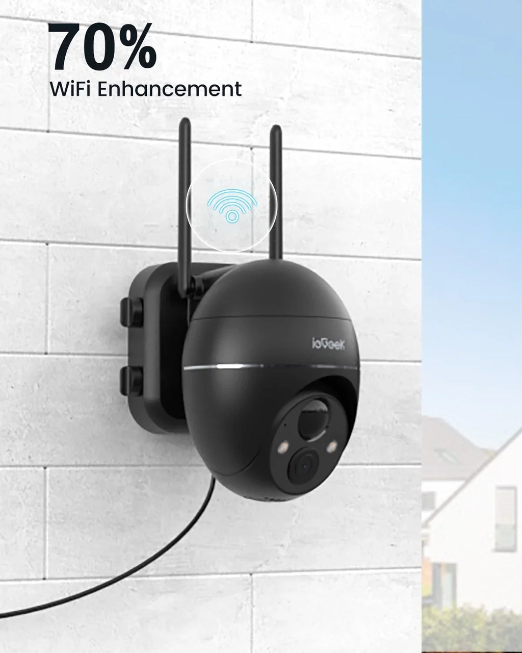 Camera PIR 360° Night Solar Camera with Wireless Spotlight Outdoor WiFi, & 2K/3MP PTZ Color Siren, Detection, Surveillance Security View, Motion Vision, Outdoor Work with Alexa