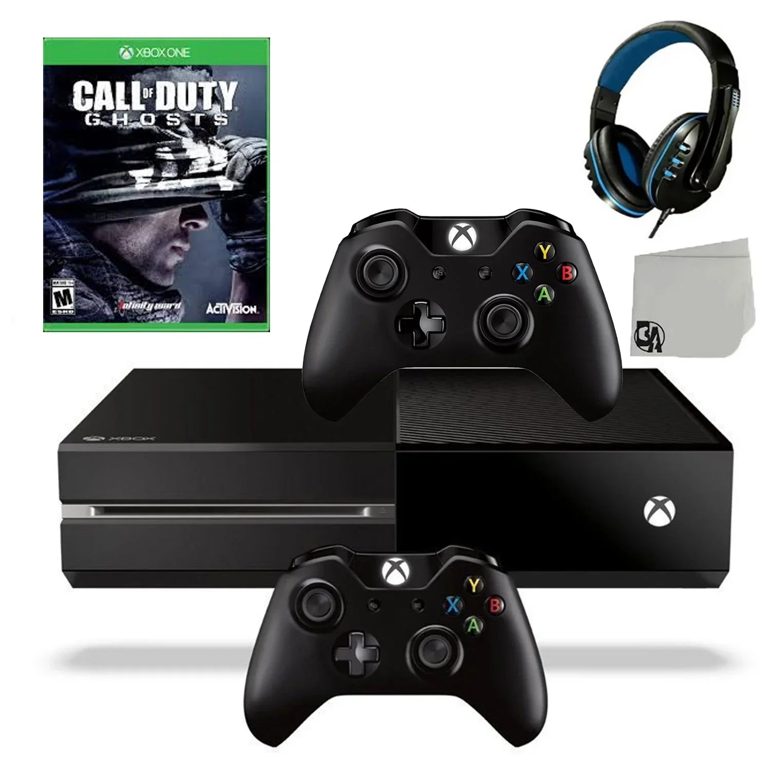 Black Call New AXTION BOLT Game Duty Like Gaming One of Microsoft 2 Headset Xbox Original Ghosts Console With Included 500GB Bundle Controller