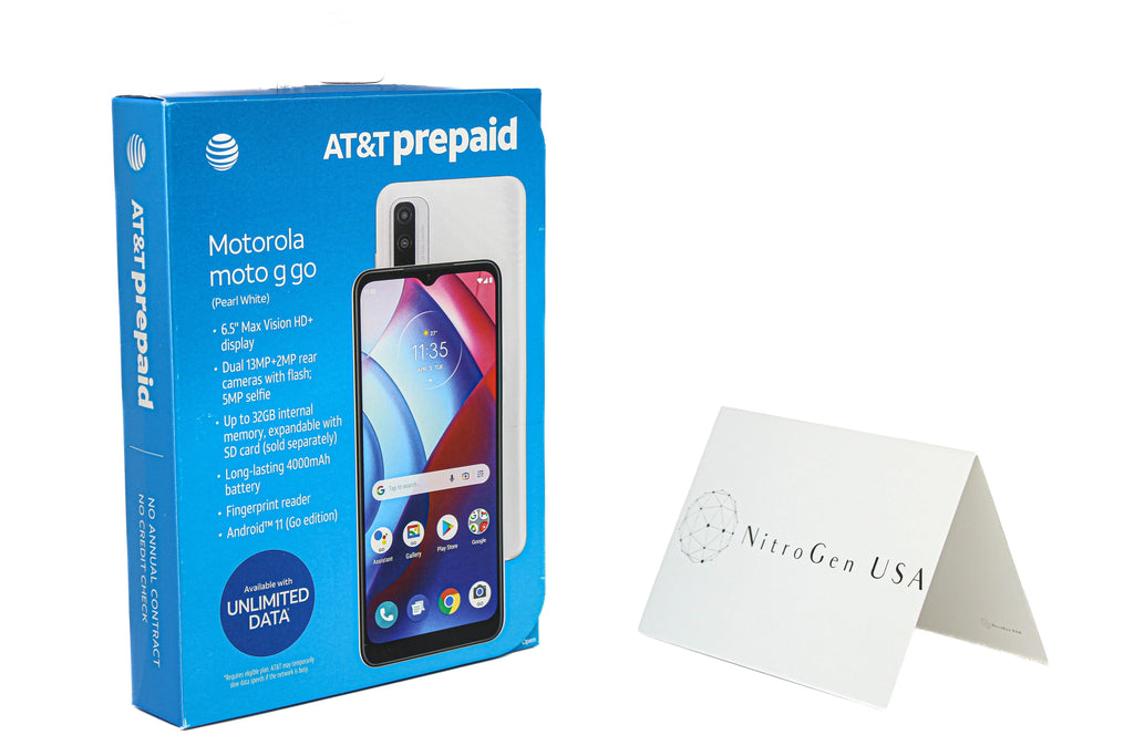 4G White- G Moto Smartphone - Go Motorola 6.5" XT2163-7 Android 32GB/2GB