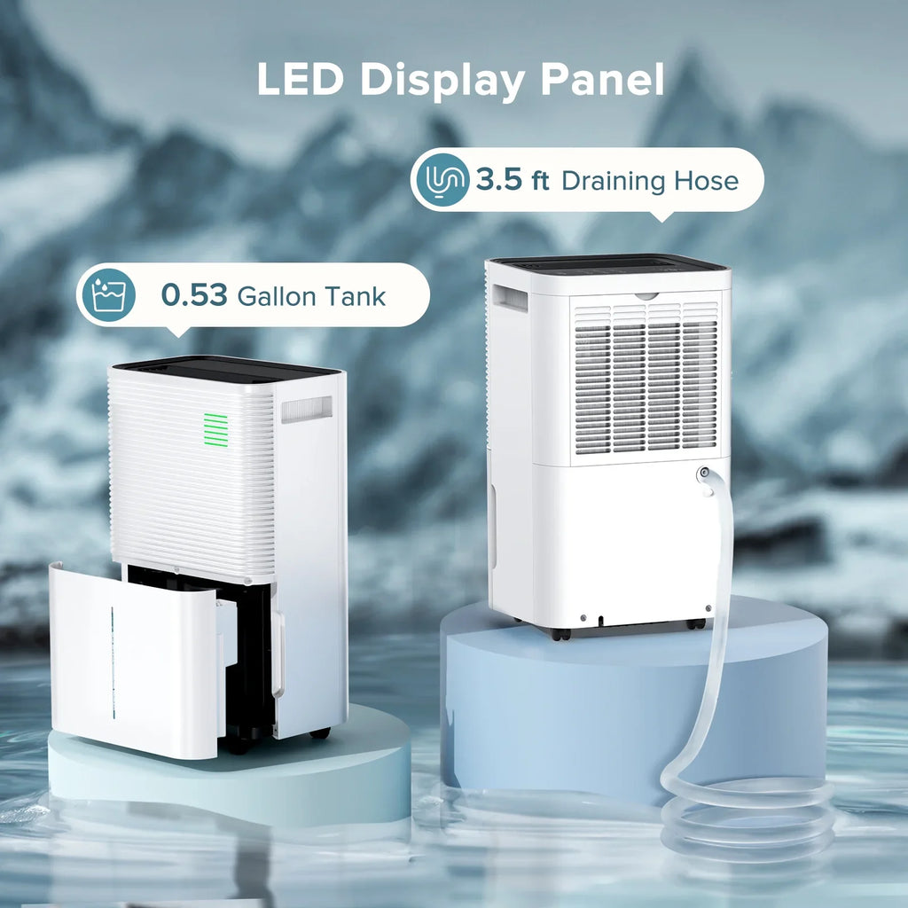 Basement/Bathroom/Laundry Timer, Room Modes, 45 for Dehumidifiers 24H Hose, Operation KISSAIR with with handle, Dehumidifier Pint Dehumidifier Portable 3 Drain