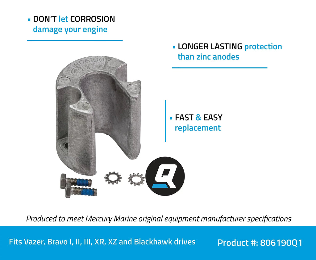 Anode Cylinder Aluminum 1 Quicksilver Kit 806190Q Trim