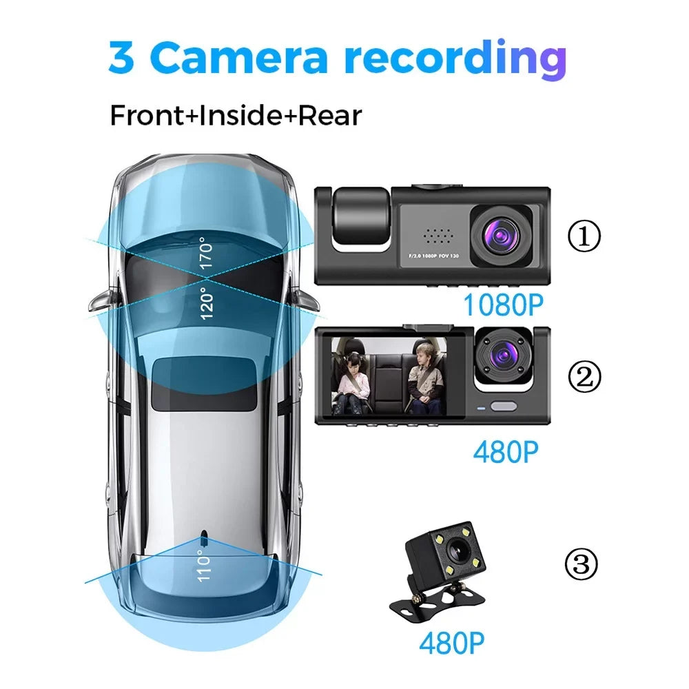 Recorder Auto Car for ammoon Driving Video WiFi, Cam 3 with Dash Safety Clear Camera