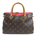 BB Monogram Louis Canvas (Good) Pre-Owned Vuitton Pallas Handbag M41734 Ladies
