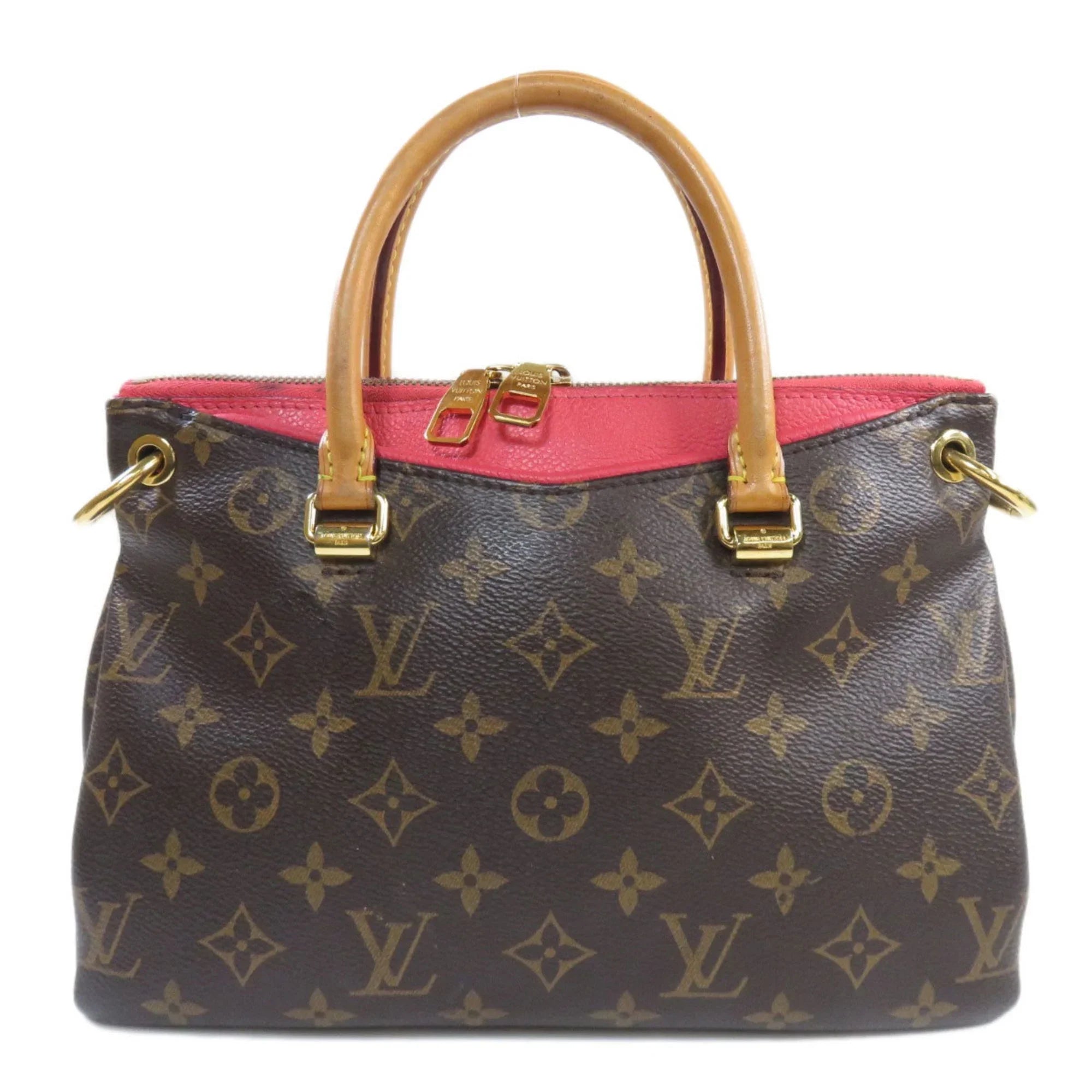 BB Monogram Louis Canvas (Good) Pre-Owned Vuitton Pallas Handbag M41734 Ladies