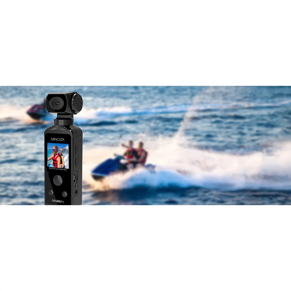 Minolta & MN4KP1 Pocket Camcorder Housing (Black) 4K Waterproof HD Ultra w/WiFi