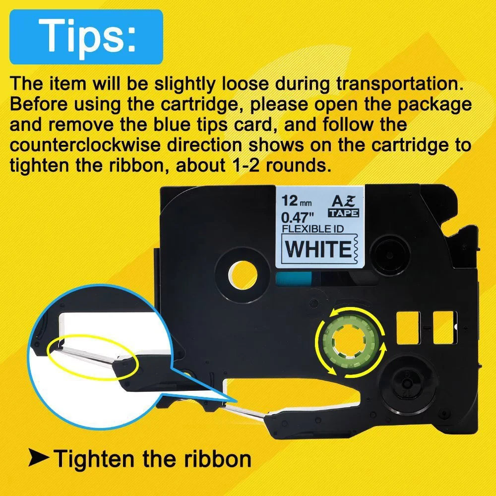 D400 TZe in TZ-FX231 12mm 10PK White Compatible Flexible D600 use Brother Tape Maker ID TZe-FX231 GREENCYCLE on H100 TZ-231 Label 8m PT-D210 Black Cable for Label TZ Wire P-touch H110 TZe-231
